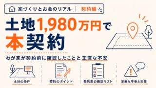 土地1,980万円で本契約|わが家が契約前に確認したことと正直な不安
