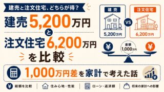 建売5,200万円と注文住宅6,200万円を比較｜1,000万円差を家計で考えた話