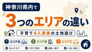 神奈川県内で家探しをして感じた3つのエリアの違い|子育て4人家族の土地選び