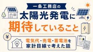 一条工務店の太陽光発電に期待していること｜電気代・売電・蓄電池を家計目線で考えた話