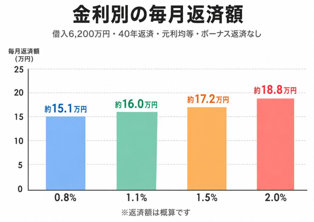 金利別の毎月返済額
