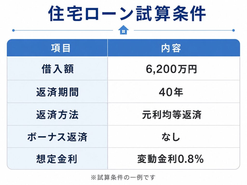 住宅ローン試算条件