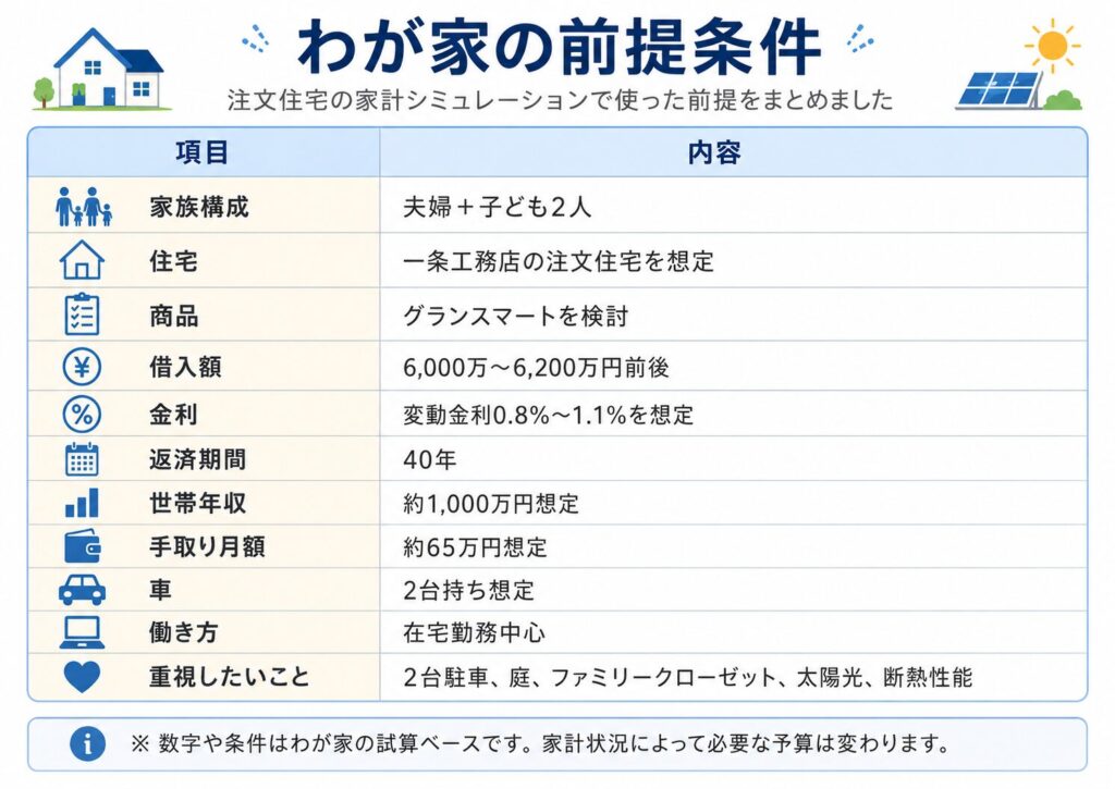 わが家の前提条件