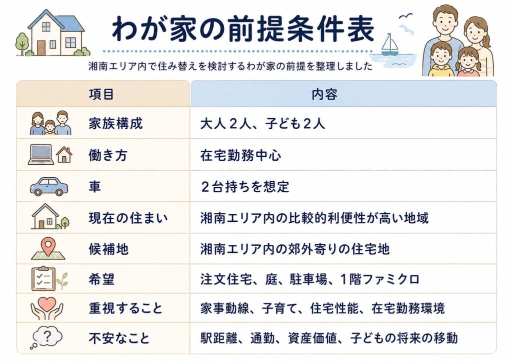 わが家の前提条件