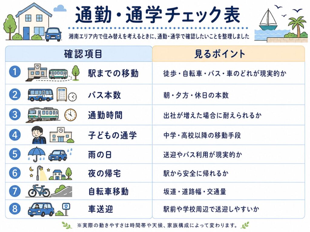 通勤・通学チェック表