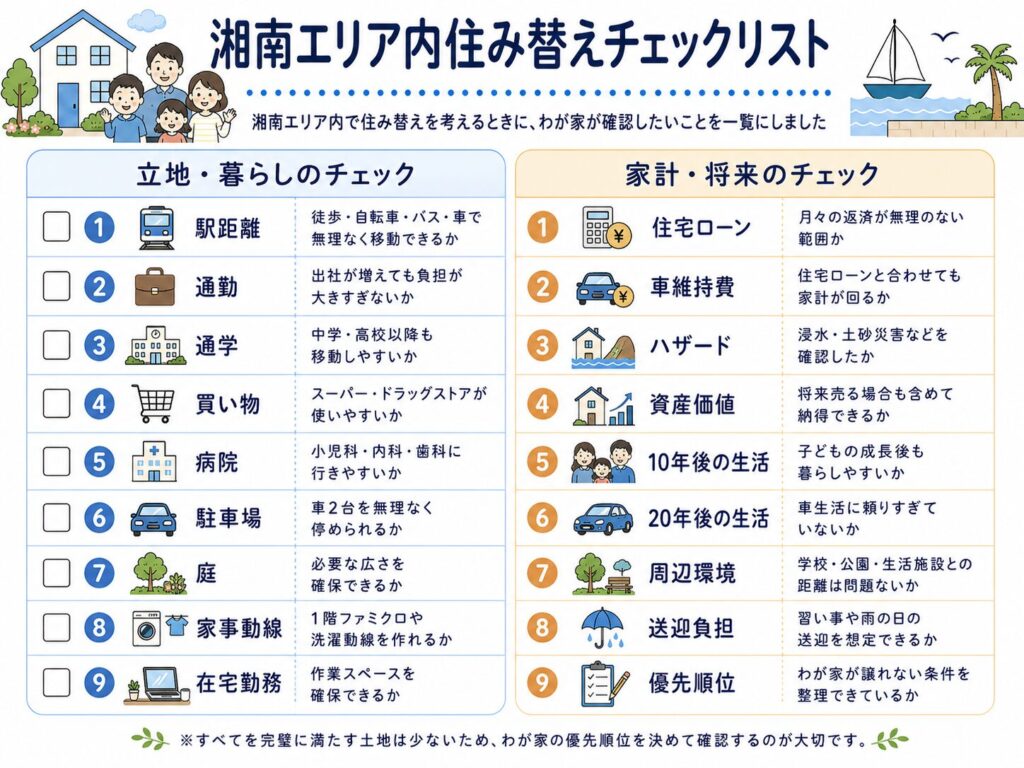 湘南エリア内住み替えチェックリスト