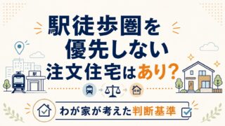 駅徒歩圏を優先しない注文住宅はあり?わが家が考えた判断基準