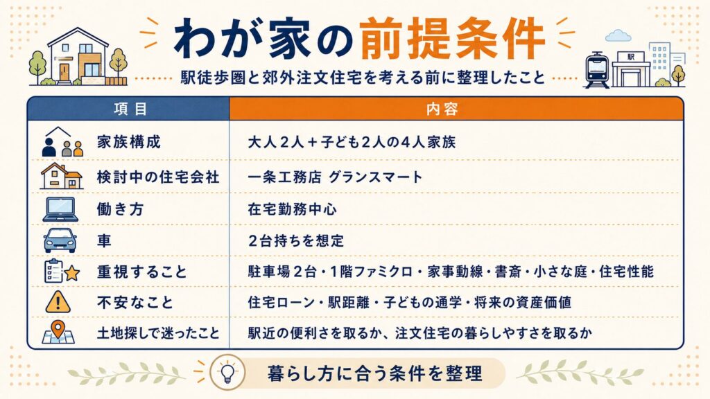 わが家の前提条件