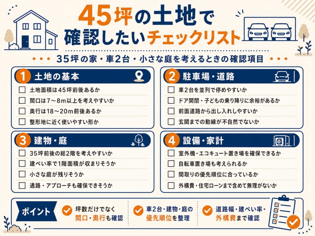 45坪の土地で確認したいチェックリスト