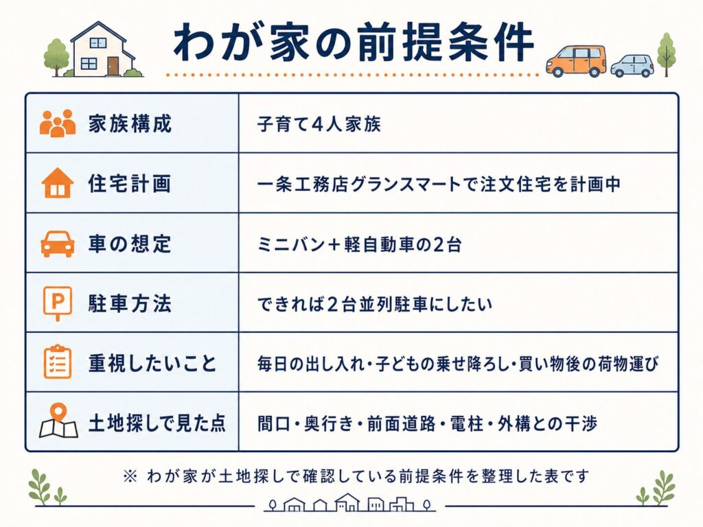 わが家の前提条件