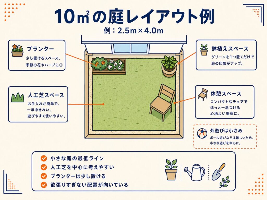 10㎡の庭レイアウト例