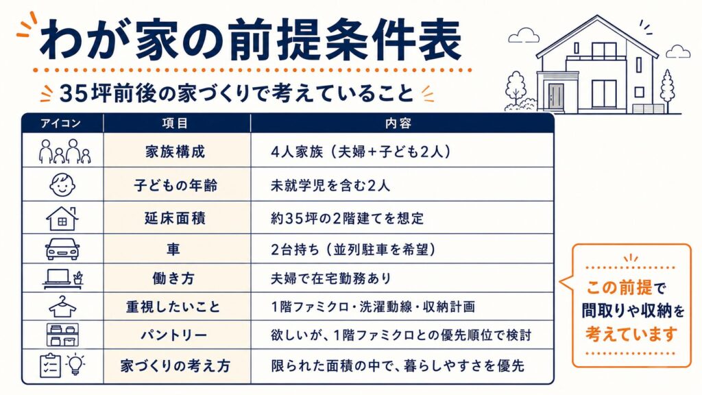 わが家の前提条件