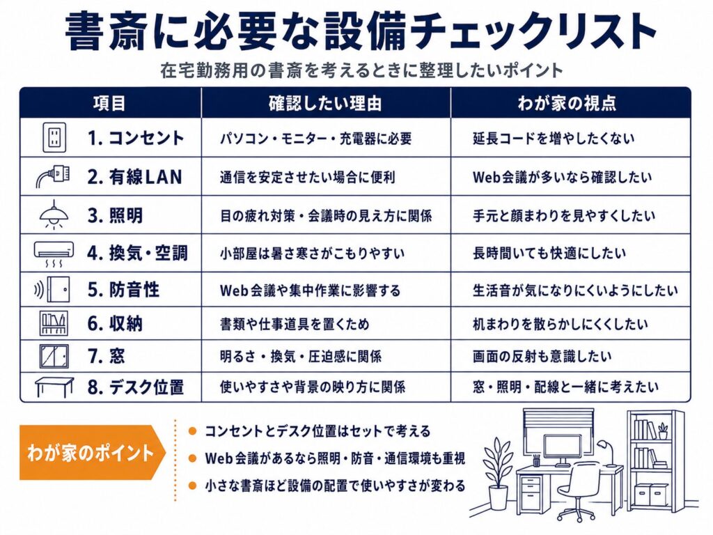 書斎に必要な設備チェックリスト