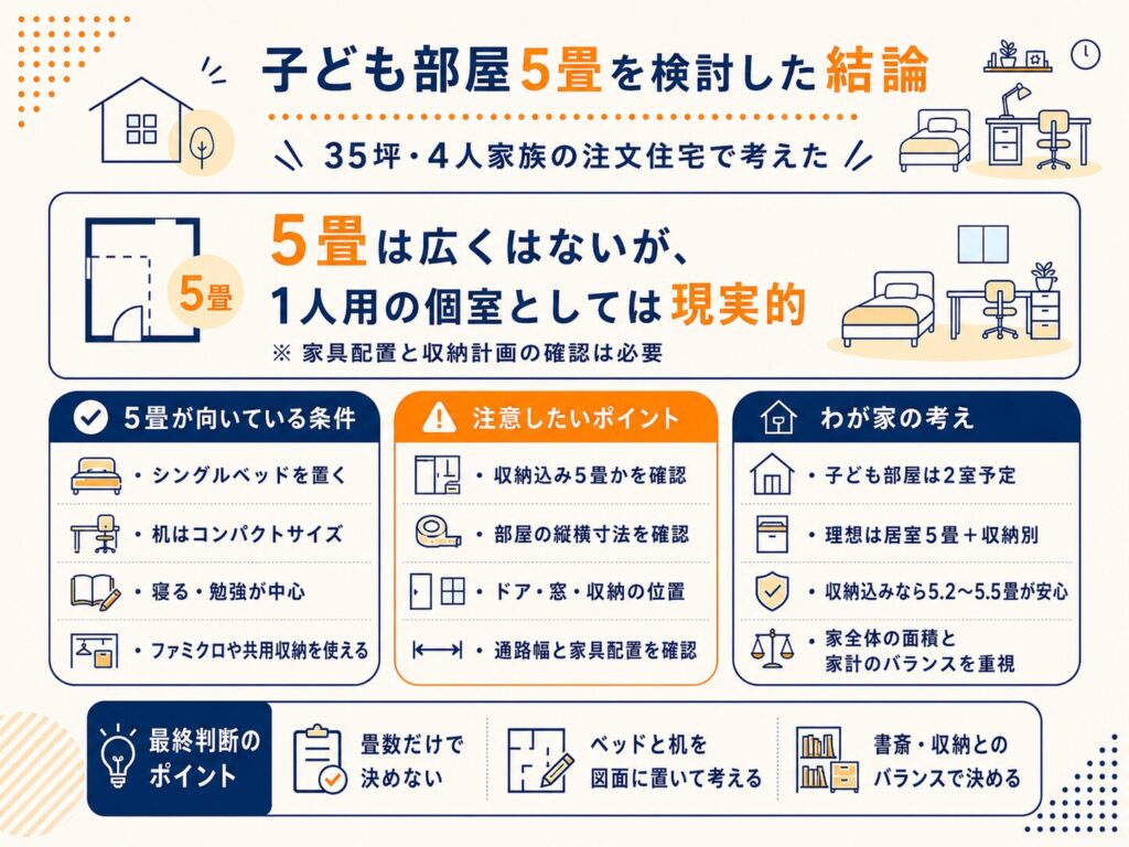 子ども部屋5畳を検討した結論
