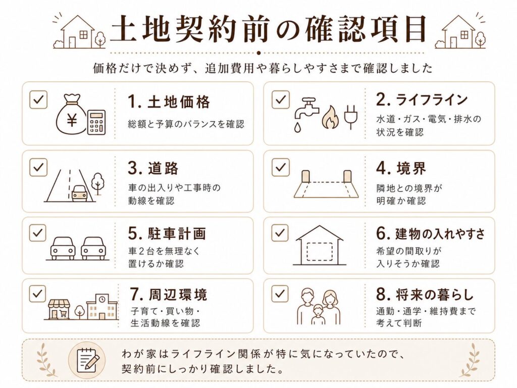 土地契約前の確認項目