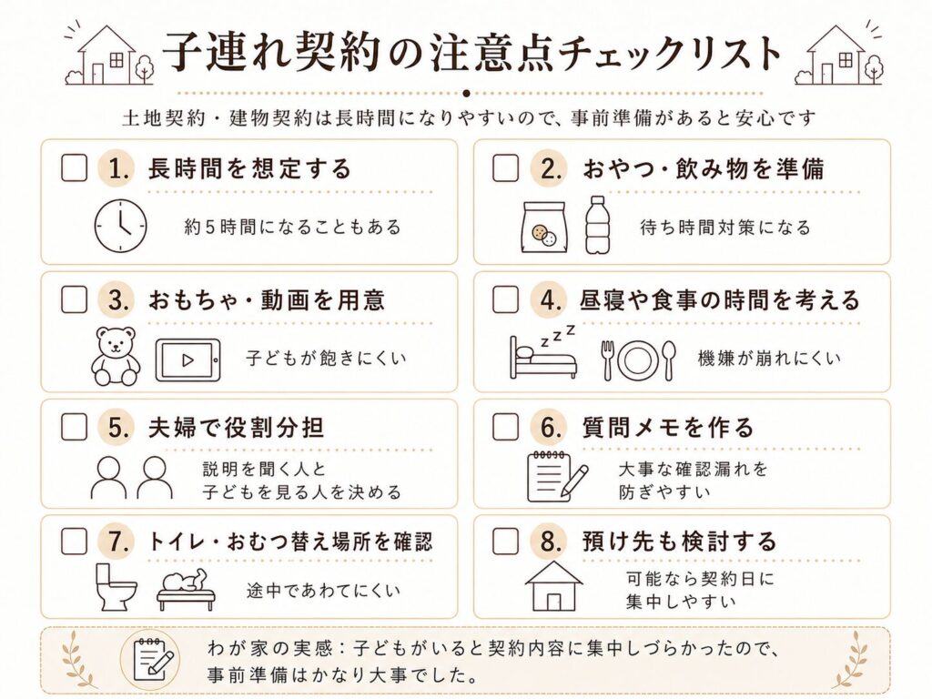 子連れ契約の注意点チェックリスト
