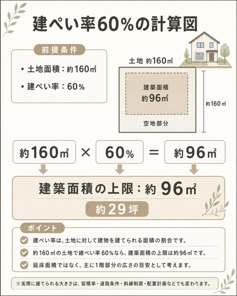建ぺい率60%の計算図