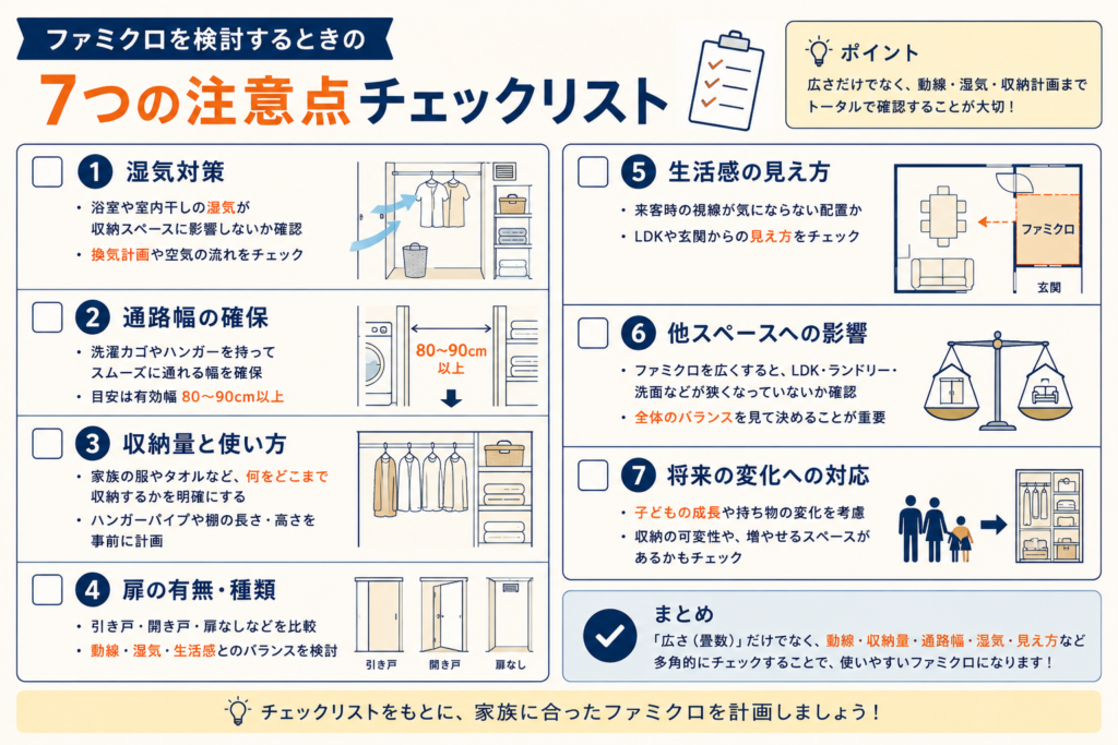 ファミクロを検討するときの7つの注意点をまとめたチェックリスト