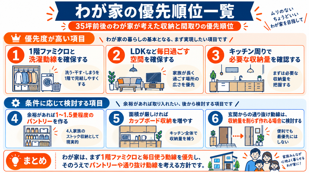 わが家の優先順位一覧