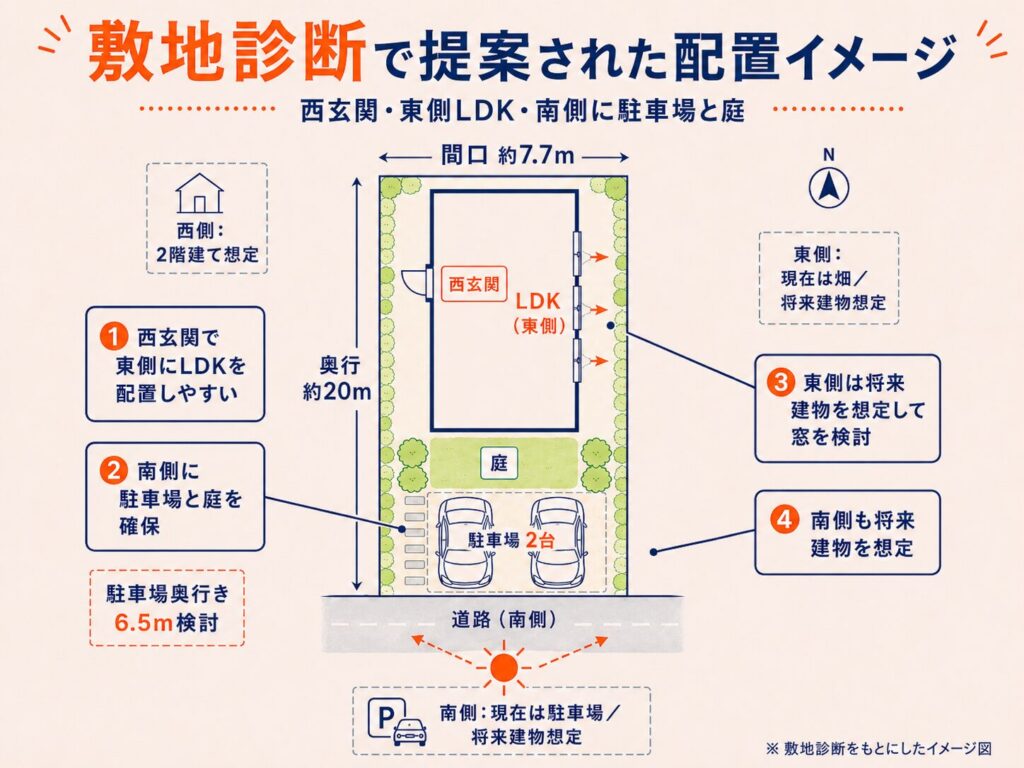敷地診断で提案された配置イメージ
