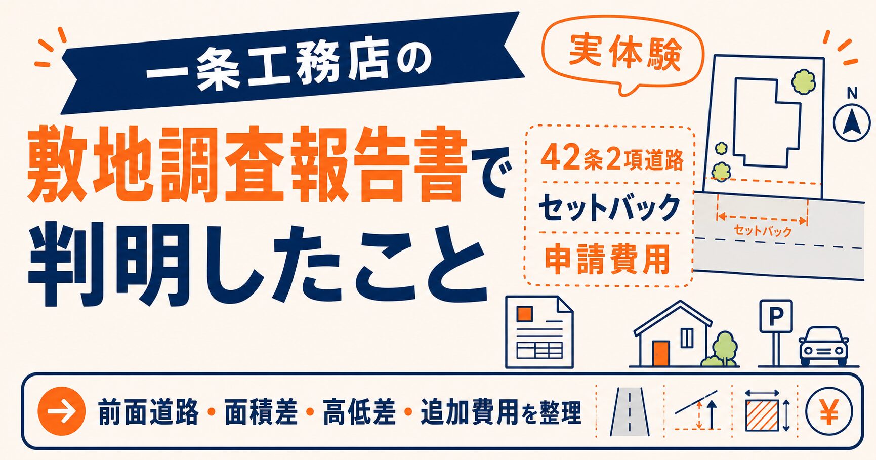 【一条工務店】敷地調査報告書で判明したこと｜42条2項道路・セットバック・申請費用