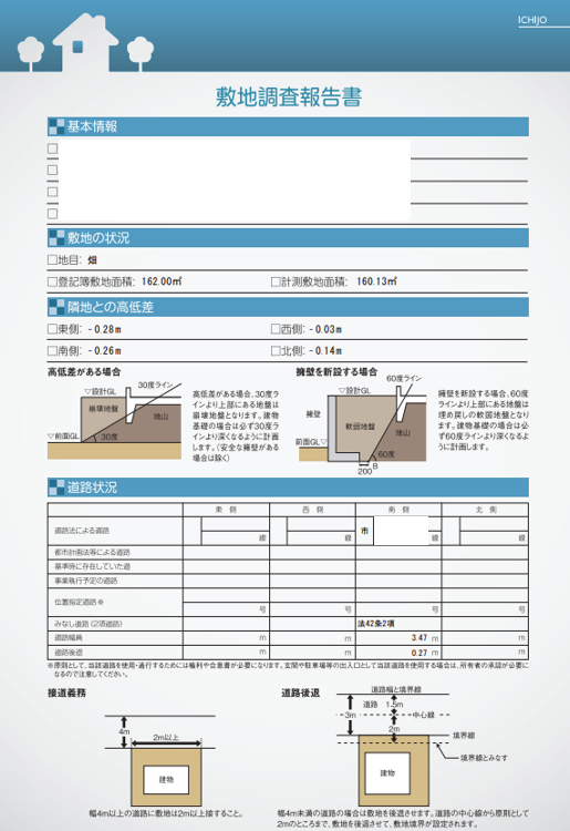 敷地調査報告書表紙