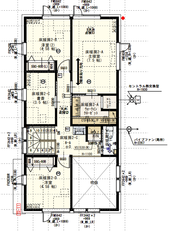 診断してもらった一条工務店提案の間取り画像②